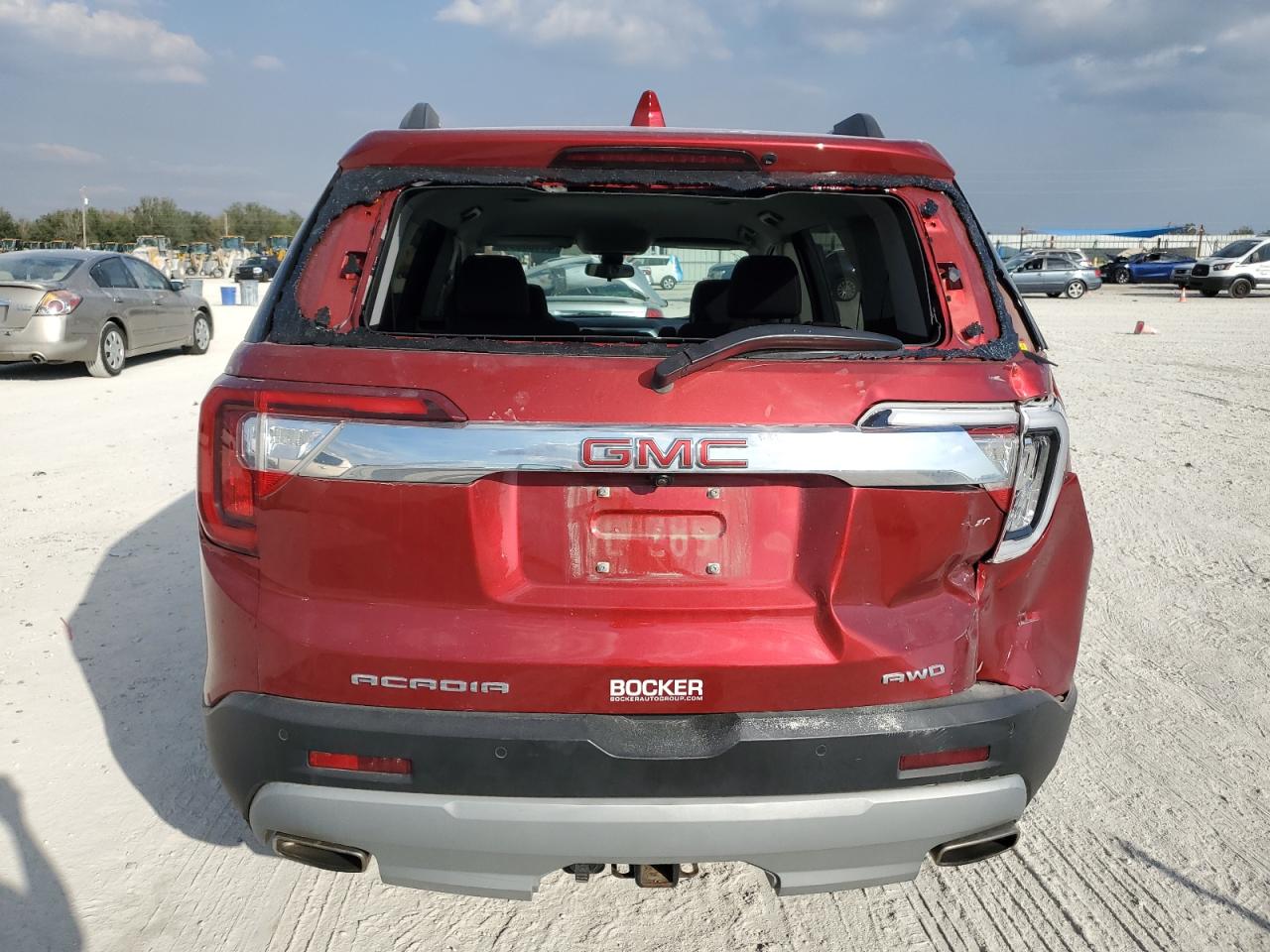 2021 GMC Acadia VIN 1GKKNRLS4MZ185512 Copart auction photo, rear end damage thumbnail 6