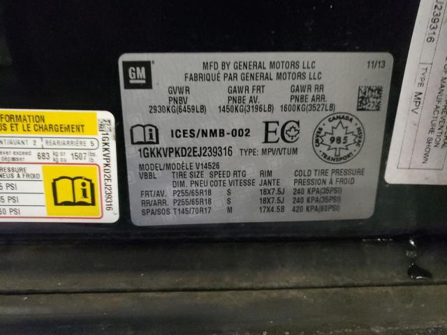 2014 GMC Acadia VIN 1GKKVPKD2EJ239316 Copart auction photo, minor dent/scratches damage thumbnail 13