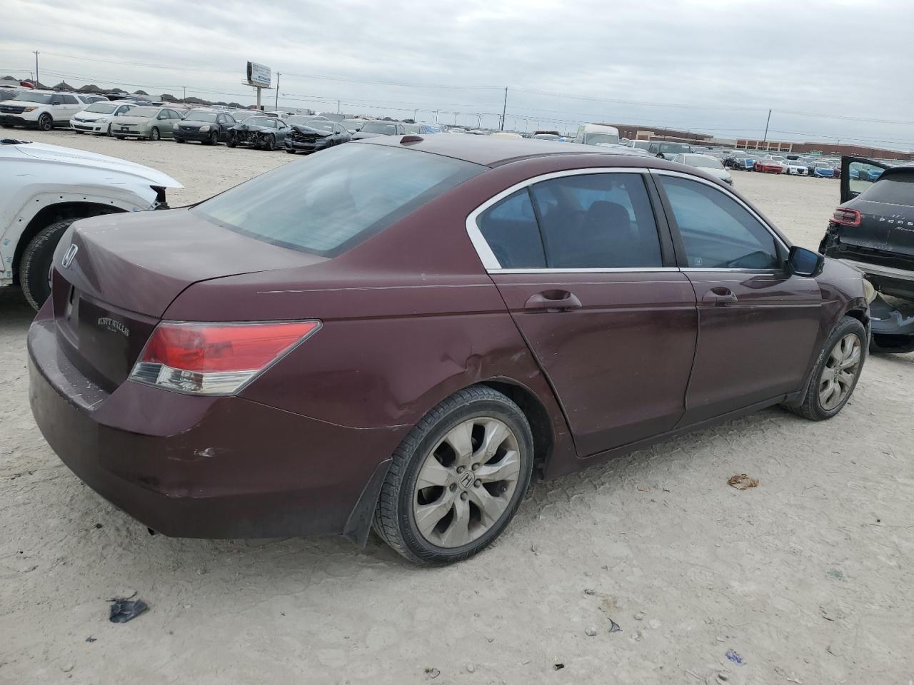 2008 Honda Accord VIN JHMCP26808C047247 Copart auction photo, side / front end damage thumbnail 3