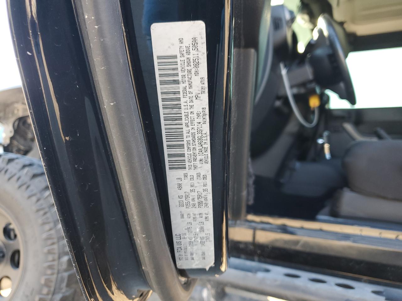 2016 Jeep Wrangler VIN 1C4AJWAG9GL337114 Copart auction photo, front end damage thumbnail 13