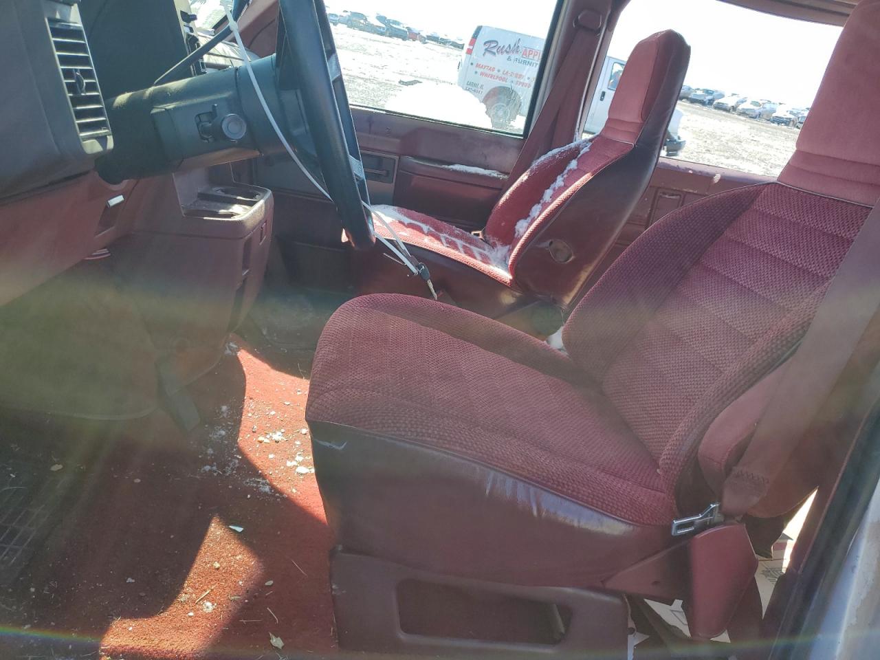 1991 Chevrolet Astro VIN 1GNDM15Z7MB200636 Copart auction photo, top/roof damage thumbnail 7