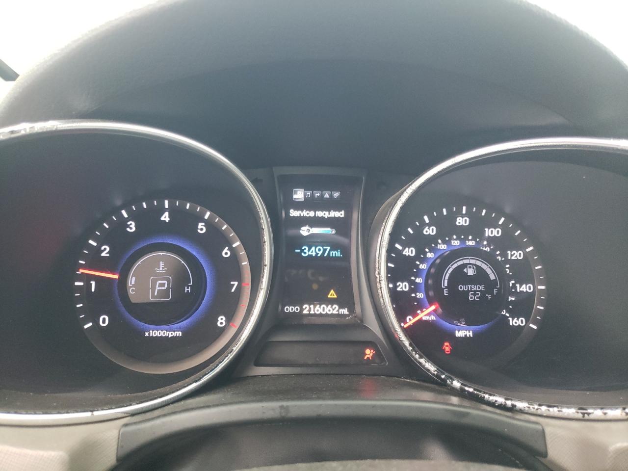 2013 Hyundai Santa Fe VIN 5XYZWDLA8DG024869 Copart auction photo, front end / rear end damage thumbnail 9