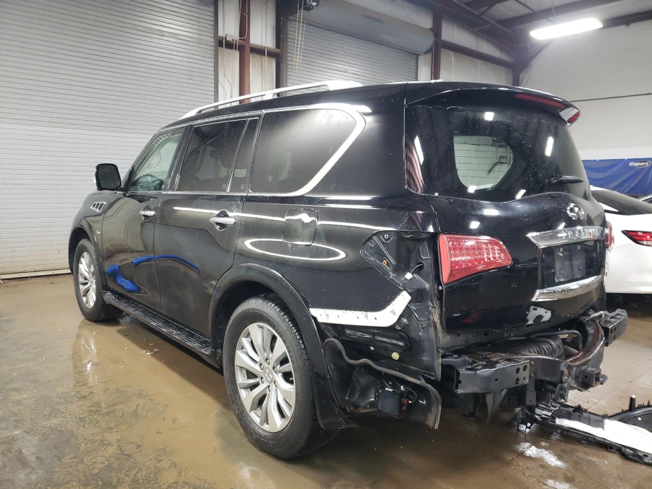 2017 Infiniti QX80 VIN JN8AZ2NE5H9150286 Copart auction photo, front end / rear end damage thumbnail 2