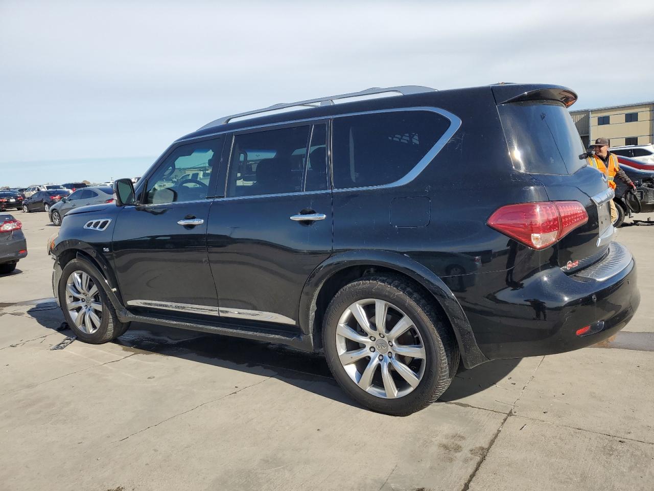 2014 Infiniti QX80 VIN JN8AZ2ND8E9750948 Copart auction photo, front end damage thumbnail 2