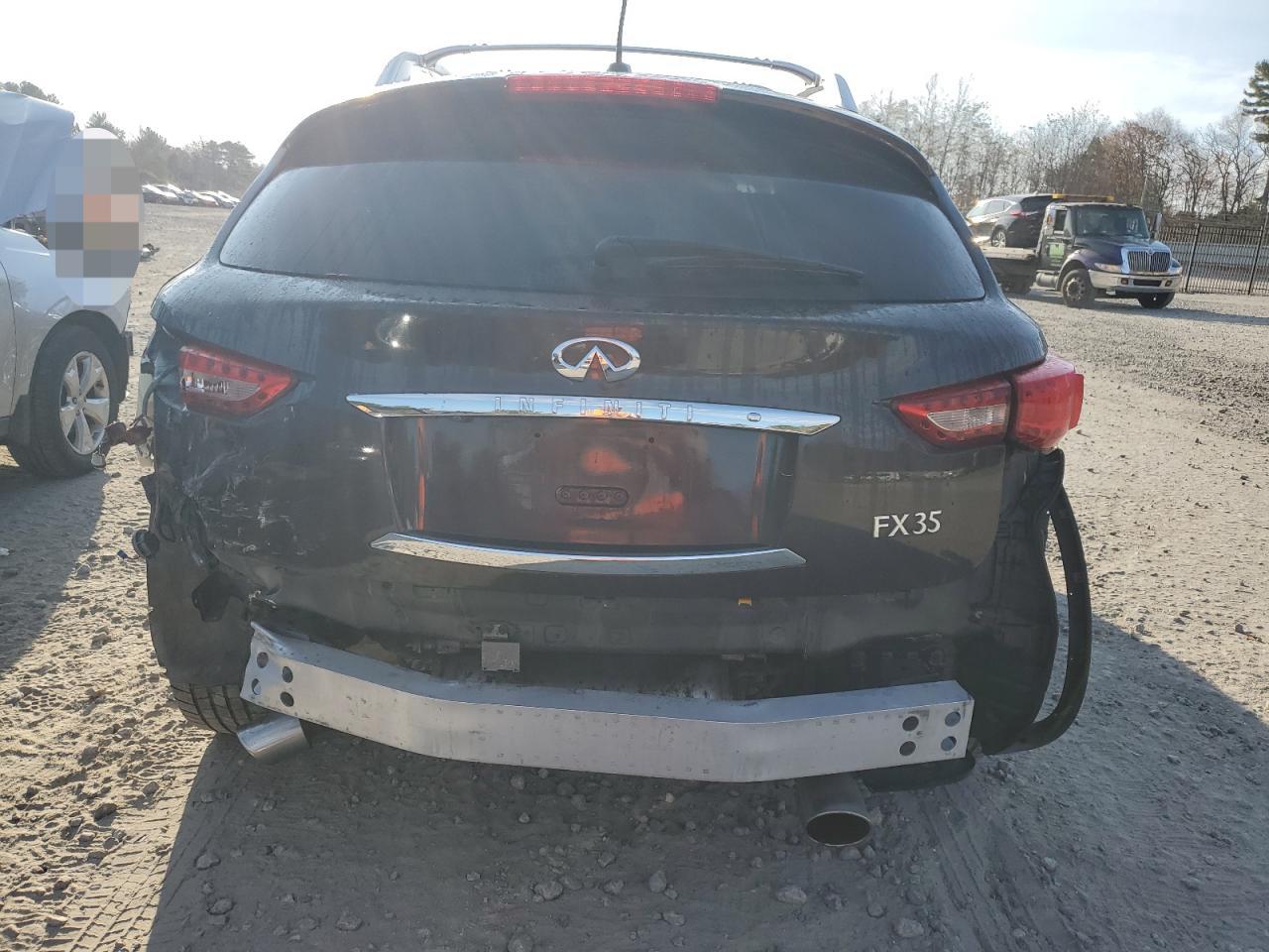 2011 Infiniti FX VIN JN8AS1MW3BM731749 Copart auction photo, rear end / undercarriage damage thumbnail 6