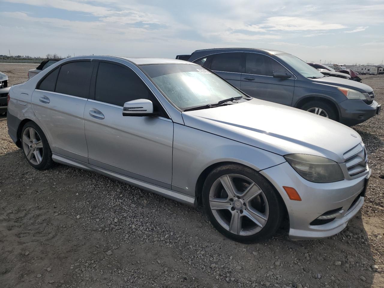 2011 Mercedes-Benz C-klasse VIN WDDGF8BB7BR142036 Copart auction photo, undercarriage / side damage thumbnail 4