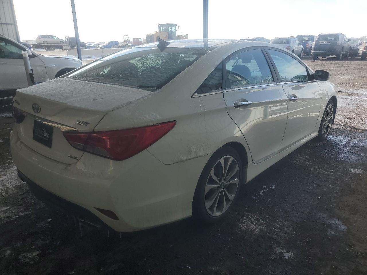 2014 Hyundai Sonata VIN 5NPEC4AB6EH932105 Copart auction photo, hail / minor dent/scratches damage thumbnail 3