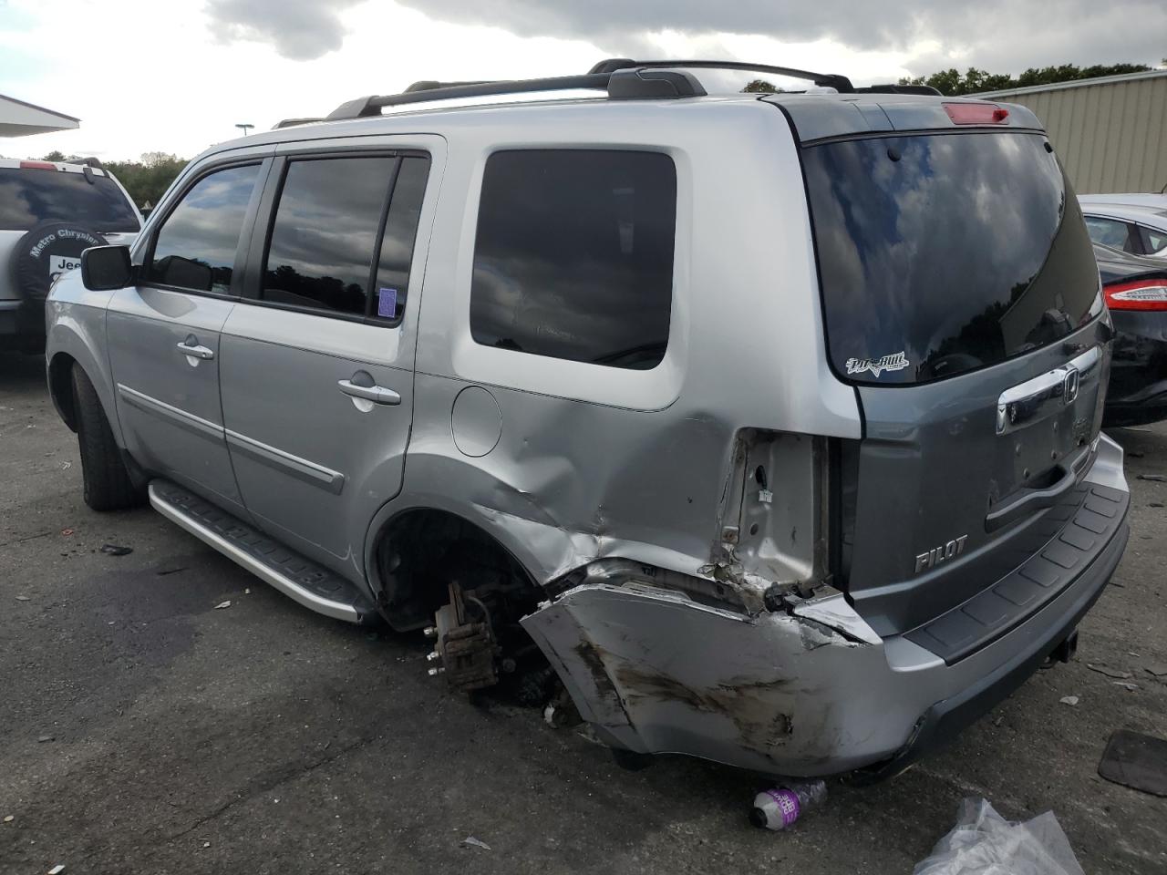 2010 Honda Pilot VIN 5FNYF4H68AB010912 Copart auction photo, rear end / undercarriage damage thumbnail 2