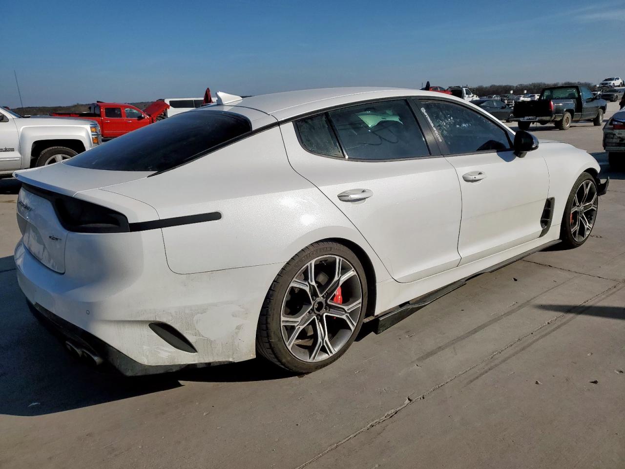 2020 KIA Stinger VIN KNAE35LC4L6073404 Copart auction photo, front end damage thumbnail 3