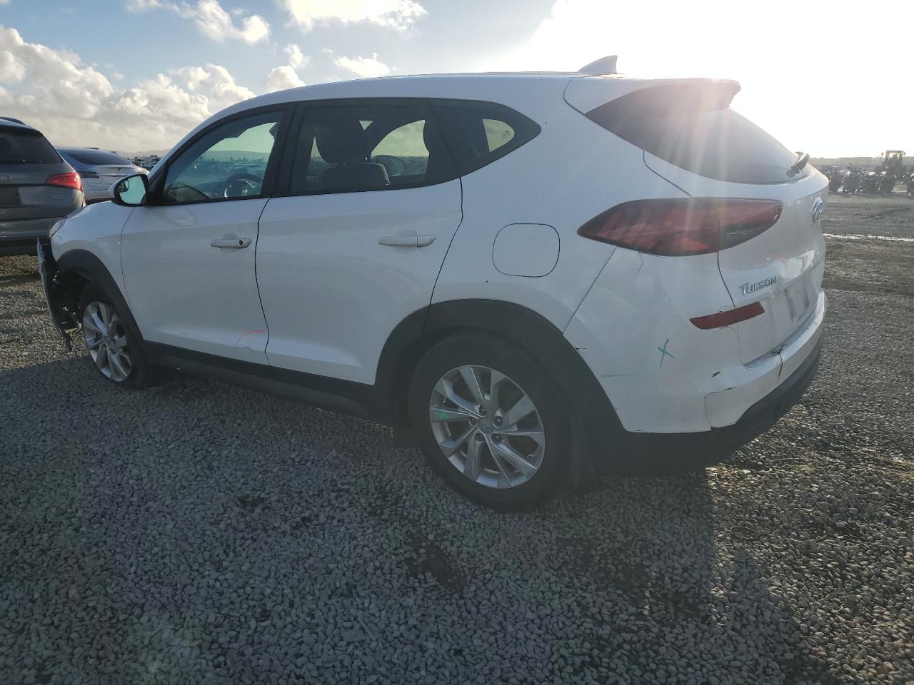 2019 Hyundai Tucson VIN KM8J23A44KU056998 Copart auction photo, front end / side damage thumbnail 2