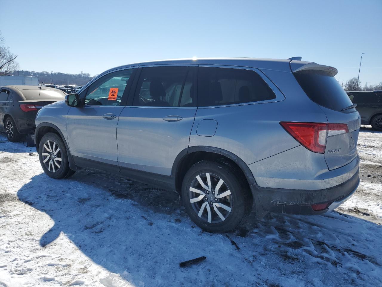 2019 Honda Pilot VIN 5FNYF6H53KB007128 Copart auction photo, front end / mechanical damage thumbnail 2