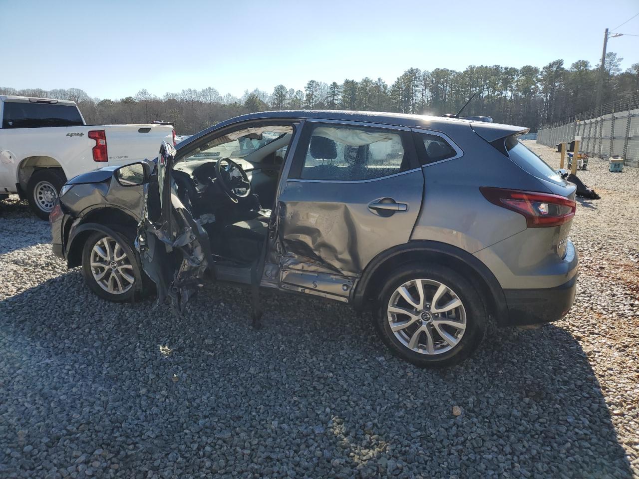 2021 Nissan Rogue VIN JN1BJ1AW0MW424234 Copart auction photo, side / front end damage thumbnail 2
