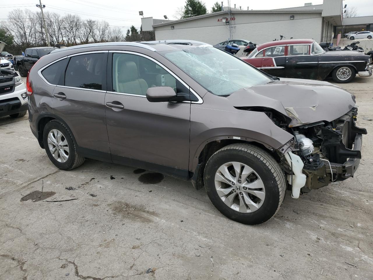 2013 Honda CR-V VIN 5J6RM3H77DL010473 Copart auction photo, all over damage thumbnail 4