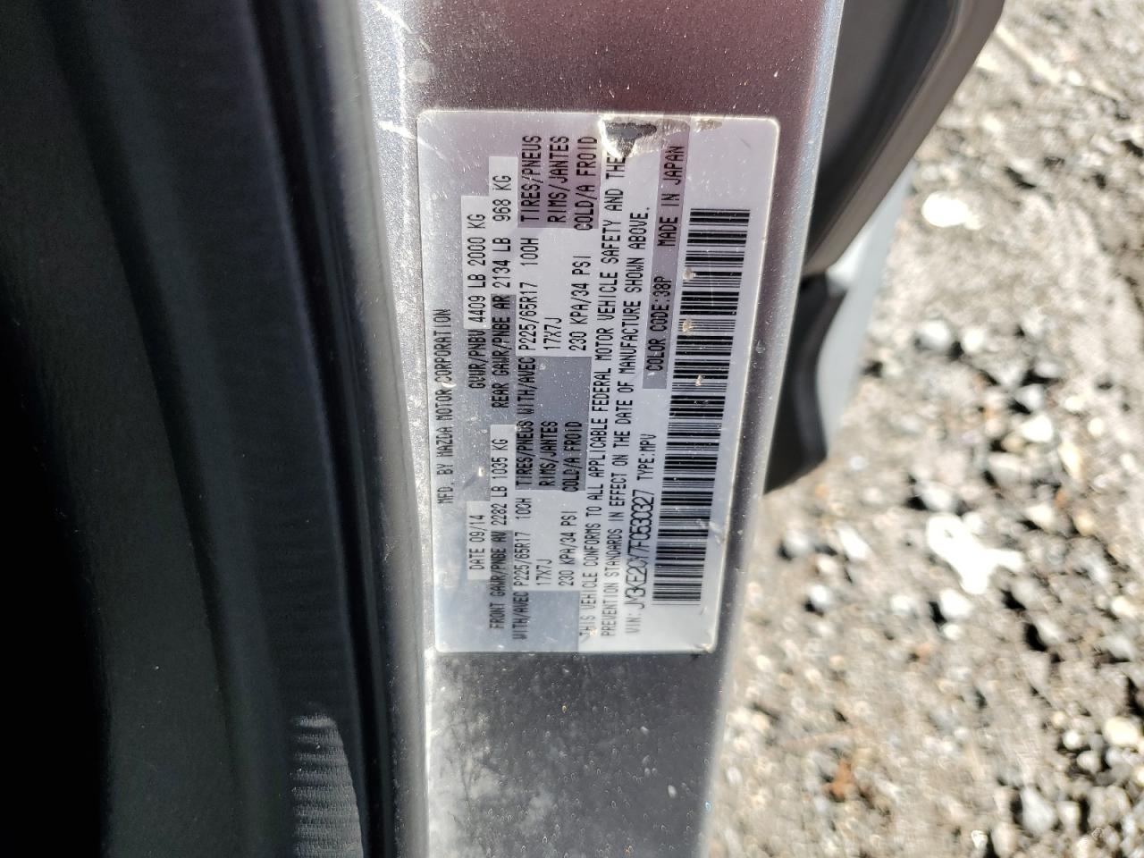 2015 Mazda CX-5 VIN JM3KE2CY7F0530327 Copart auction photo, rear end / front end damage thumbnail 13