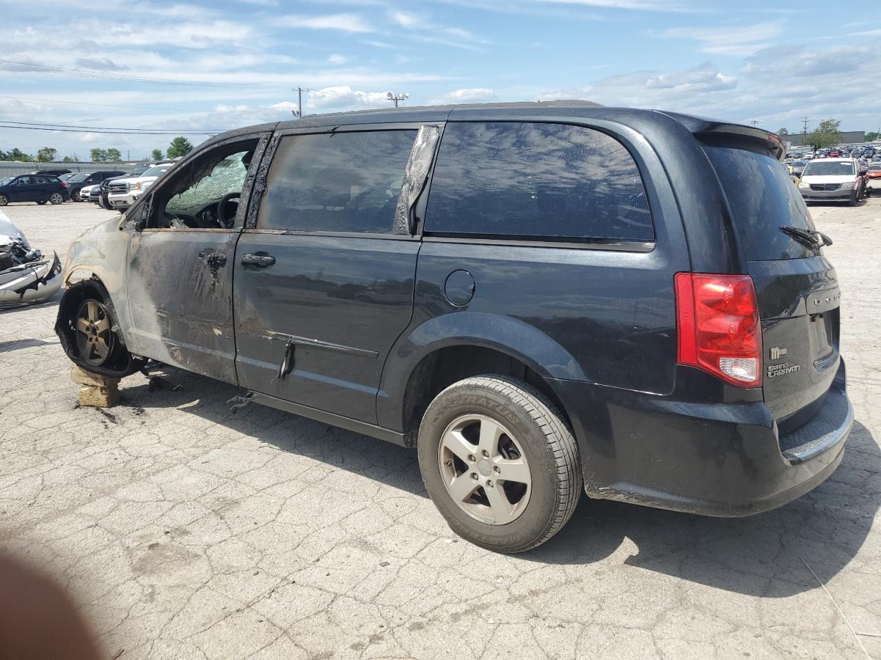 2012 Dodge Caravan VIN 2C4RDGCG1CR311007 Copart auction photo, burn - engine damage thumbnail 2