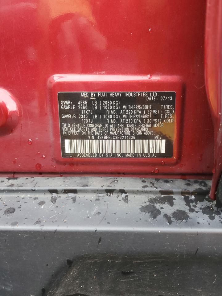 2014 Subaru Outback VIN 4S4BRBLC3E3214336 Copart auction photo, side damage thumbnail 15
