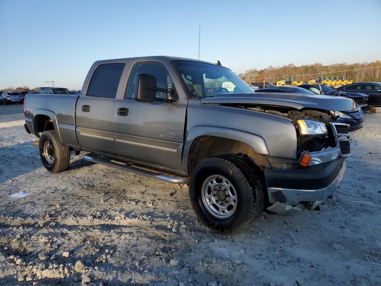 2006 Chevrolet Silverado VIN 1GCHK23D56F187149 Copart auction photo, front end / burn - engine damage thumbnail 4