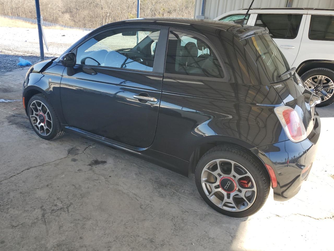 2013 Fiat 500 VIN 3C3CFFBR4DT649209 Copart auction photo, front end / rear end damage thumbnail 2