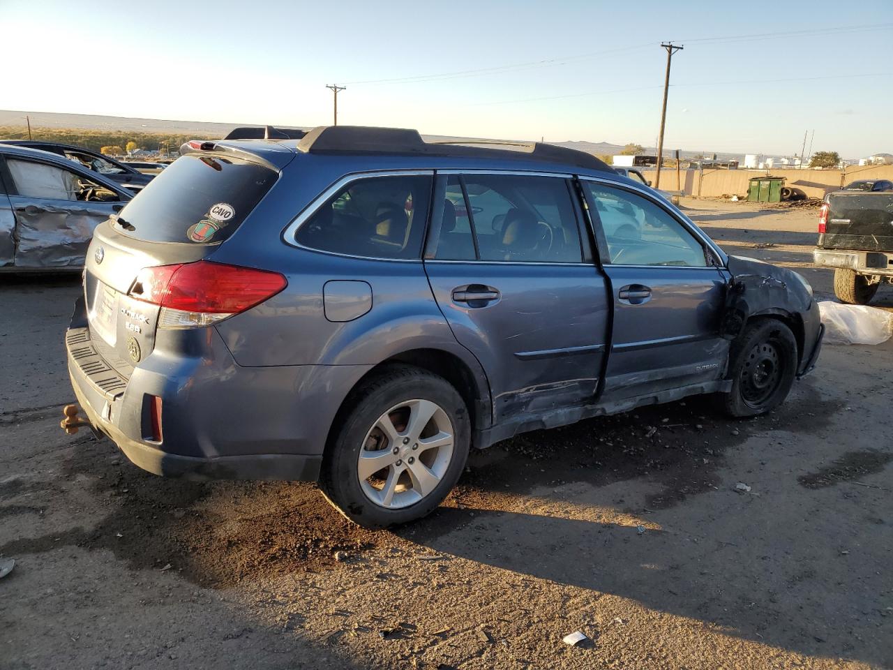 2014 Subaru Outback VIN 4S4BRDLC7E2322122 Copart auction photo, rear end / front end damage thumbnail 3