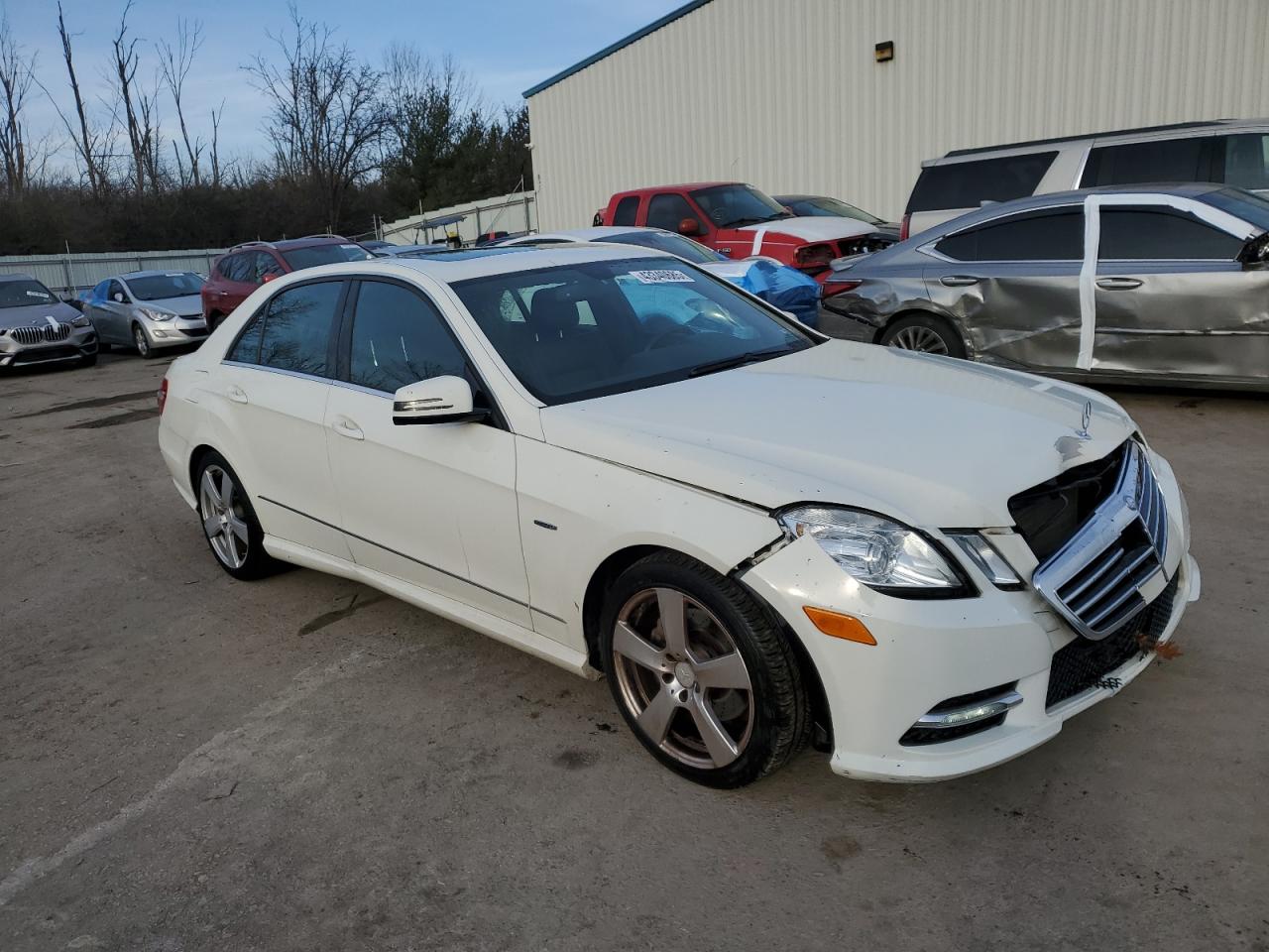 2012 Mercedes-Benz E-klasse VIN WDDHF8JB8CA629784 Copart auction photo, front end damage thumbnail 4