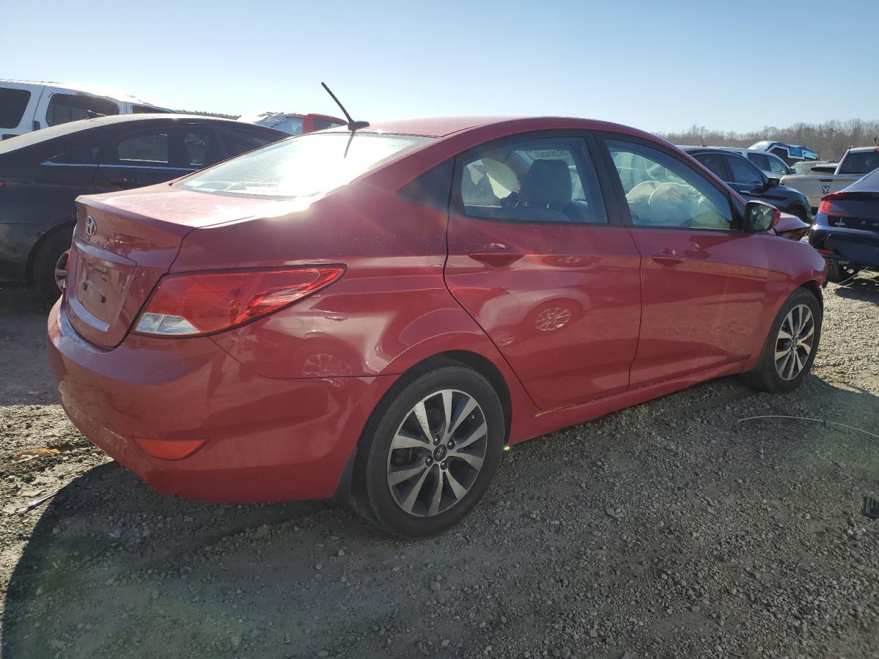 2017 Hyundai Accent VIN KMHCT4AE9HU326630 Copart auction photo, front end / rear end damage thumbnail 3