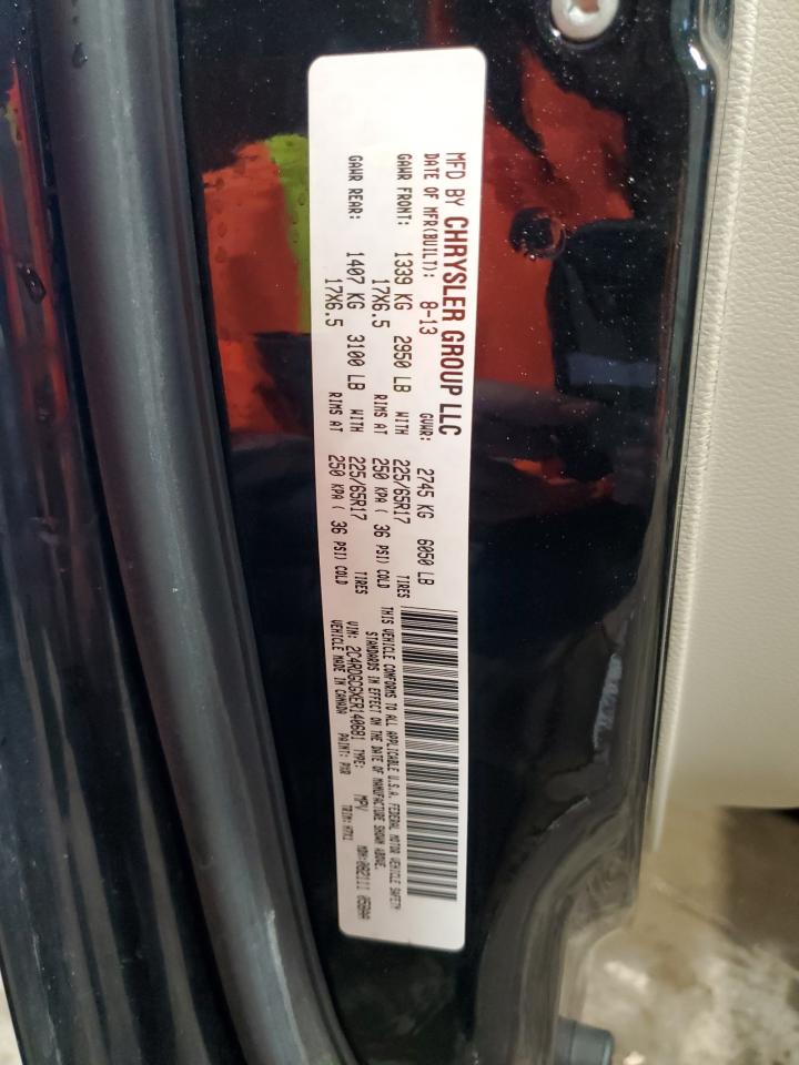 2014 Dodge Caravan VIN 2C4RDGCGXER140681 Copart auction photo, front end damage thumbnail 13