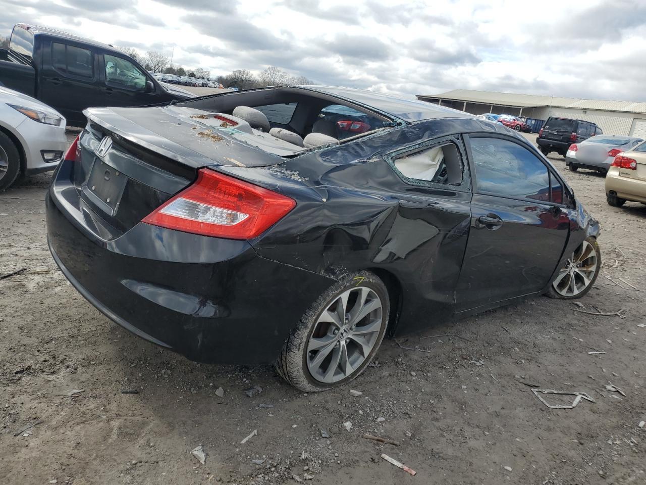 2012 Honda Civic VIN 2HGFG3B58CH501137 Copart auction photo, all over damage thumbnail 3