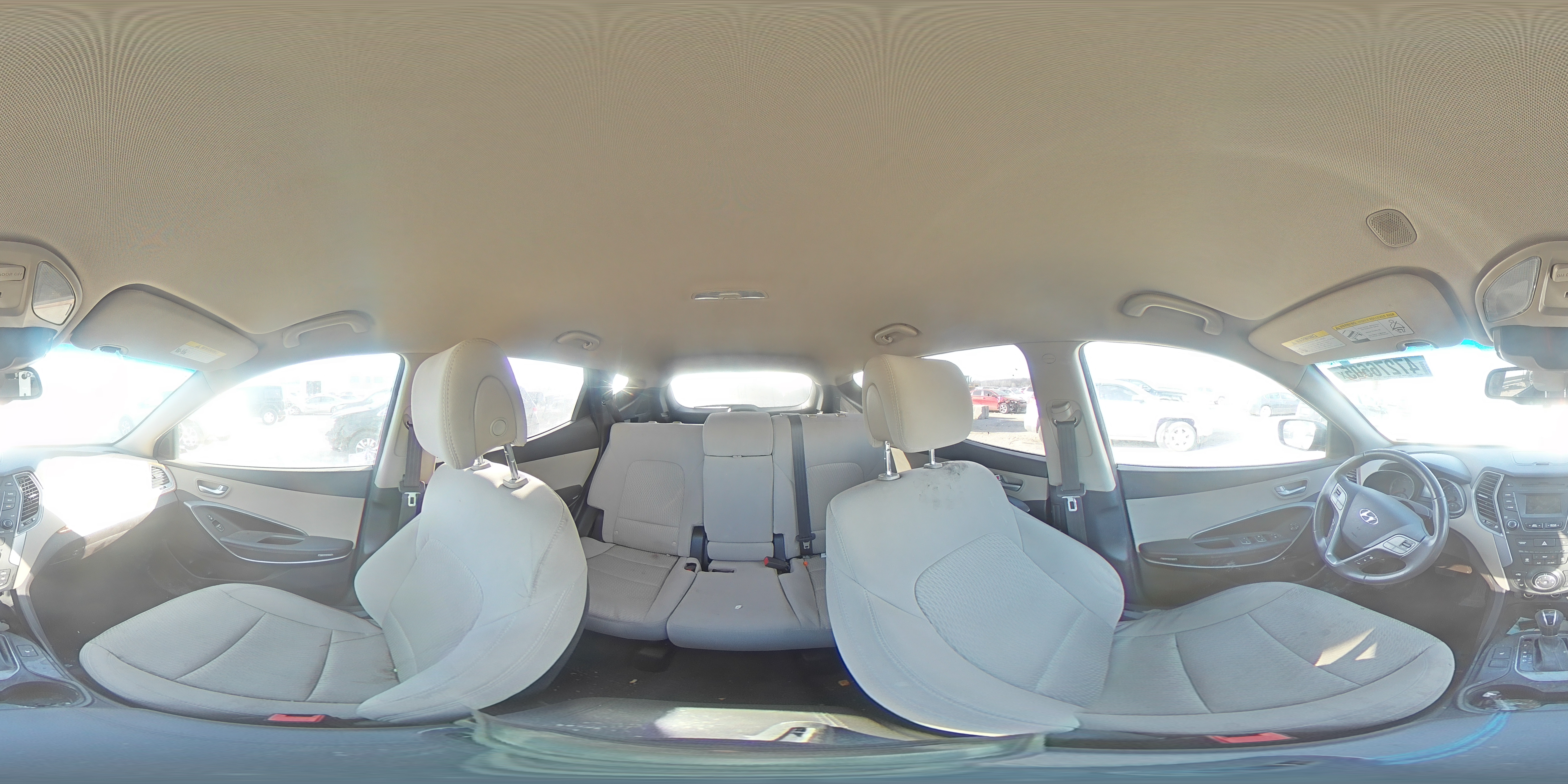 2014 Hyundai Santa Fe VIN 5XYZU3LB2EG186040 Copart auction photo, front end / vandalism damage thumbnail 14
