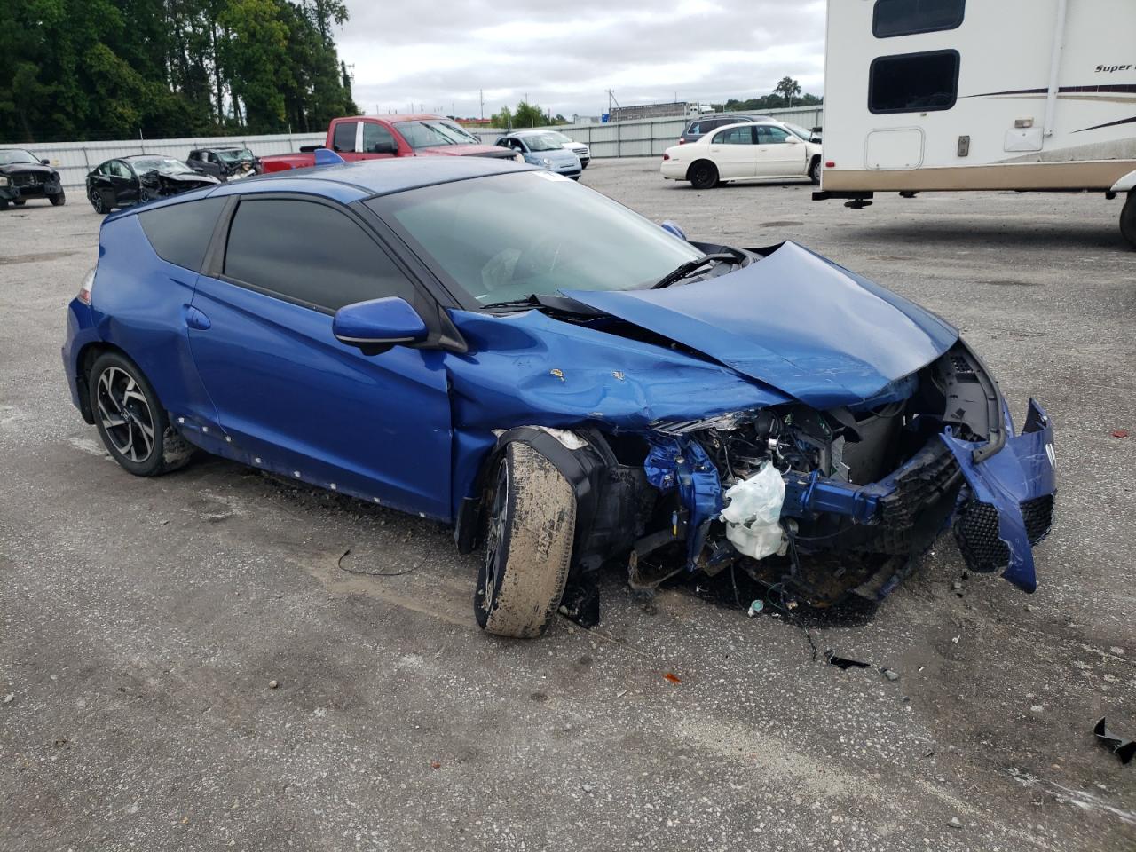 2016 Honda CR-Z VIN JHMZF1D61GS000709 Copart auction photo, all over damage thumbnail 4
