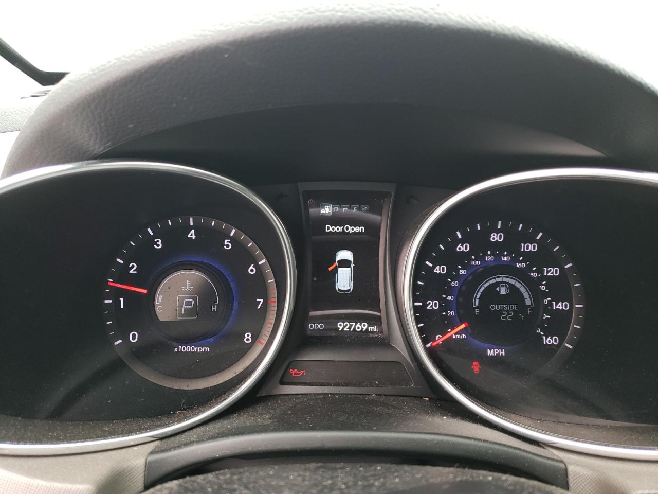 2016 Hyundai Santa Fe VIN 5XYZWDLA8GG310452 Copart auction photo, front end / undercarriage damage thumbnail 9