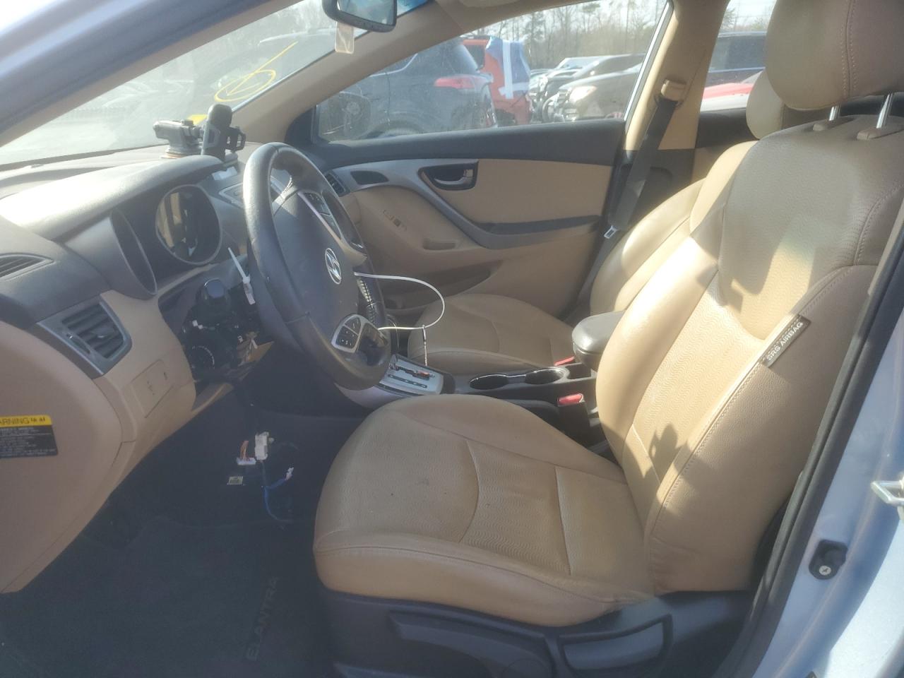 2011 Hyundai Elantra VIN KMHDH4AE6BU159320 Copart auction photo, undercarriage / front end damage thumbnail 7