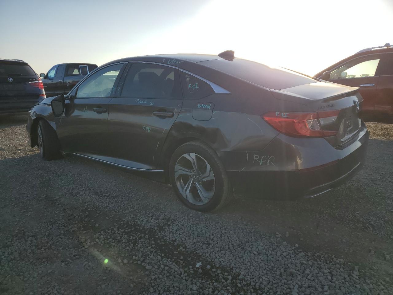 2019 Honda Accord VIN 1HGCV1F43KA017811 Copart auction photo, front end / rear end damage thumbnail 2