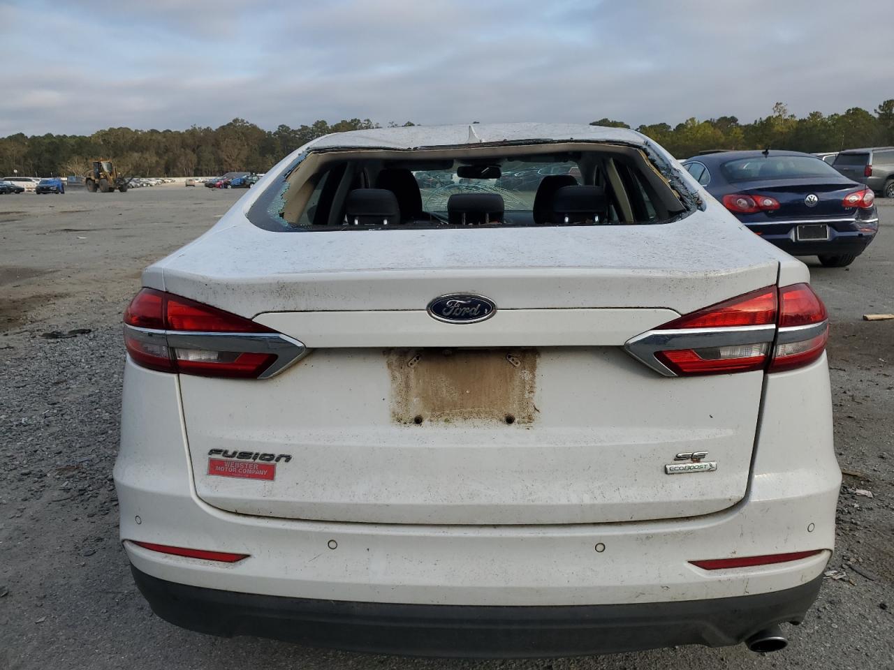 2019 Ford Fusion VIN 3FA6P0HD5KR183644 Copart auction photo, top/roof damage thumbnail 6