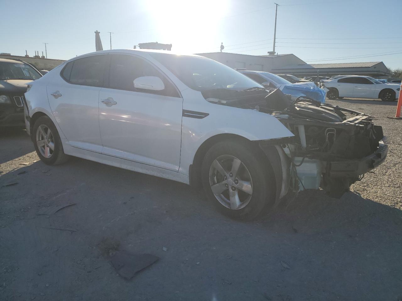 2015 KIA Optima VIN KNAGM4A74F5562594 Copart auction photo, vandalism damage thumbnail 4