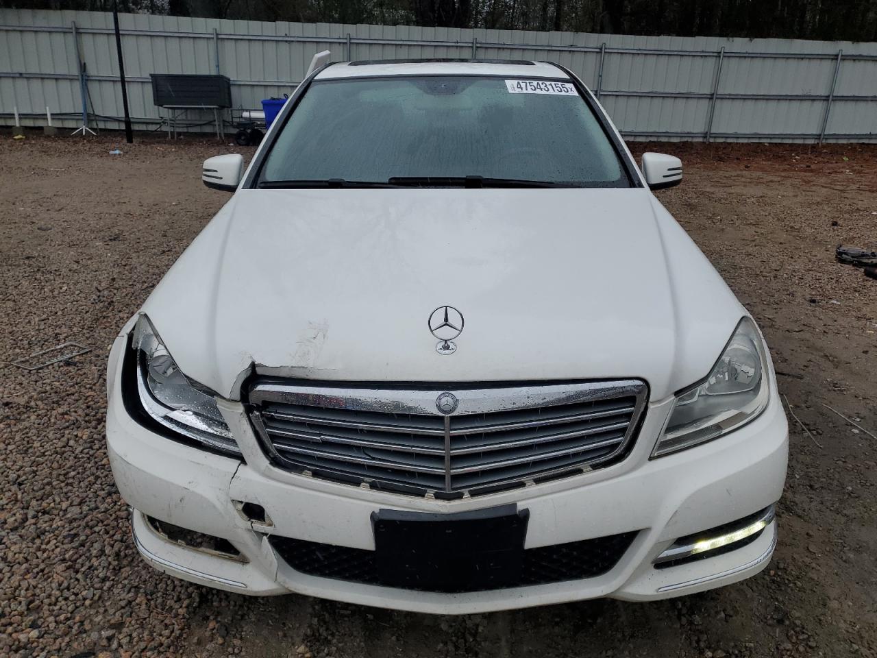 2013 Mercedes-Benz C-klasse VIN WDDGF8AB4DR292478 Copart auction photo, front end damage thumbnail 5