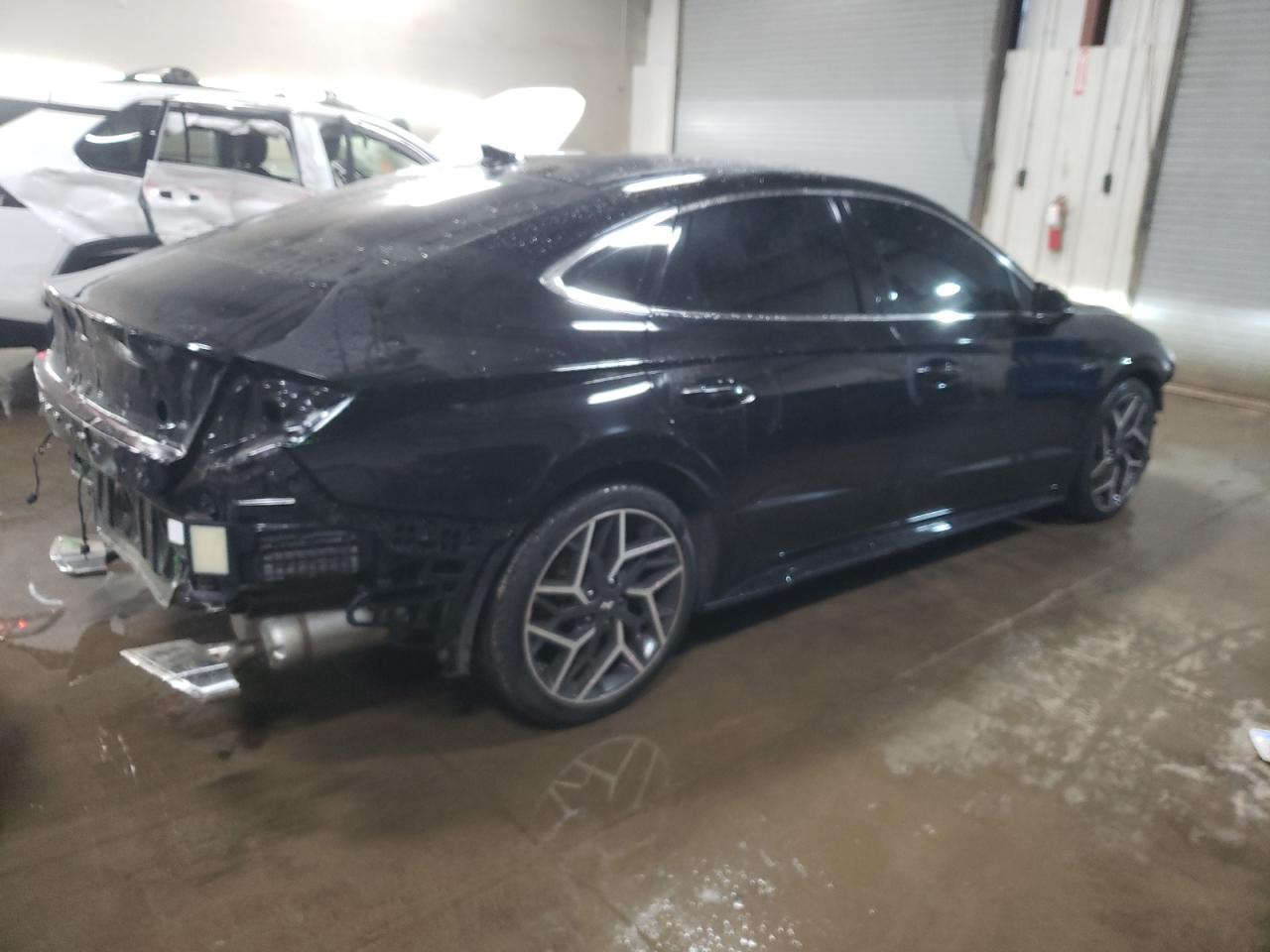2021 Hyundai Sonata VIN 5NPEK4JC6MH114058 Copart auction photo, front end / rear end damage thumbnail 3