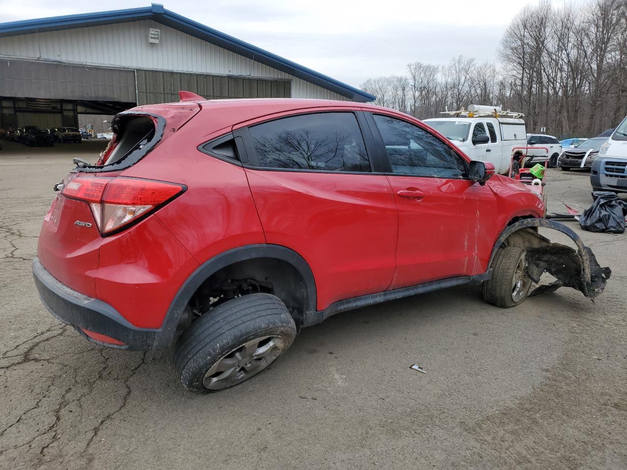 2017 Honda HR-V VIN 3CZRU6H50HM729066 Copart auction photo, front end / rear end damage thumbnail 3