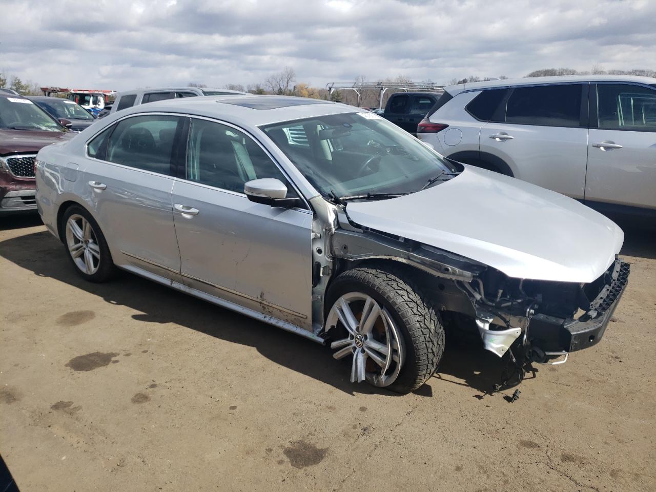 2015 Volkswagen Passat VIN 1VWCV7A37FC083611 Copart auction photo, all over damage thumbnail 4