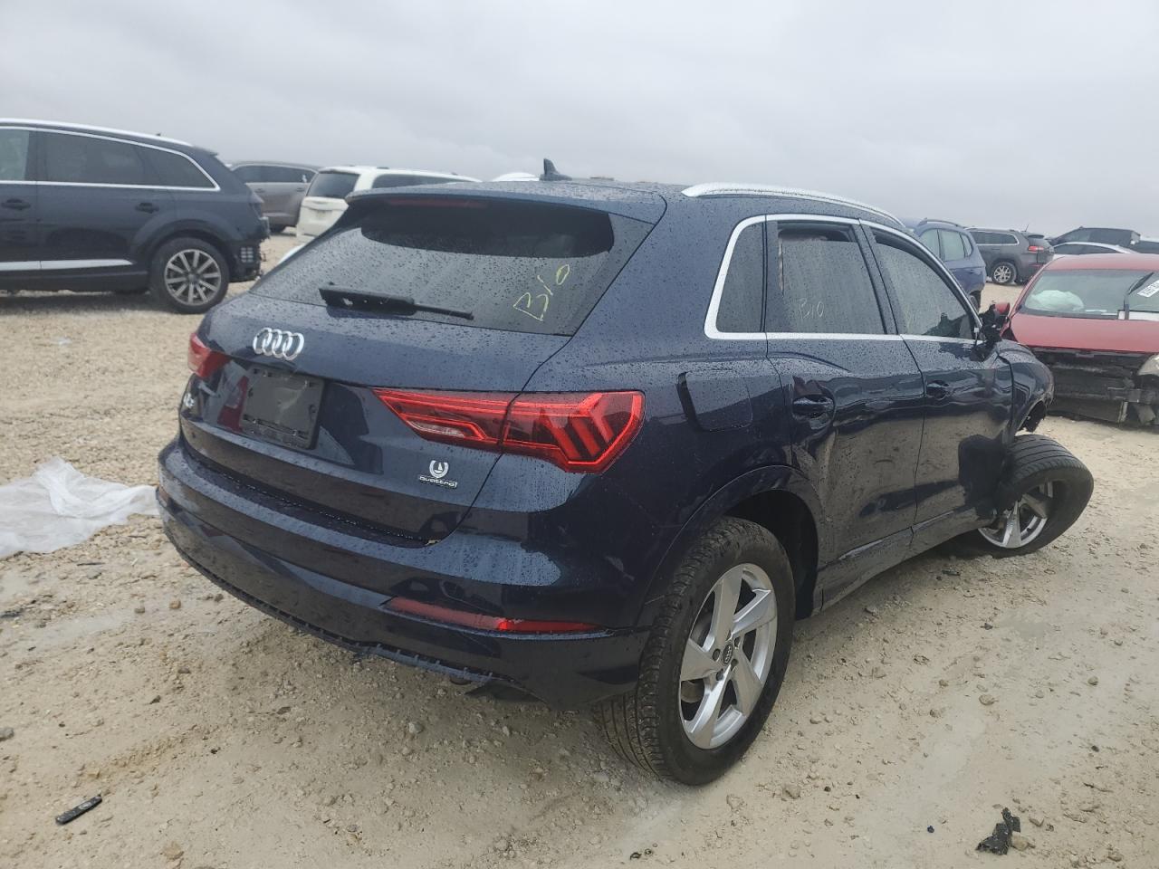 2020 Audi Q3 VIN WA1BECF38L1037612 Copart auction photo, all over damage thumbnail 3