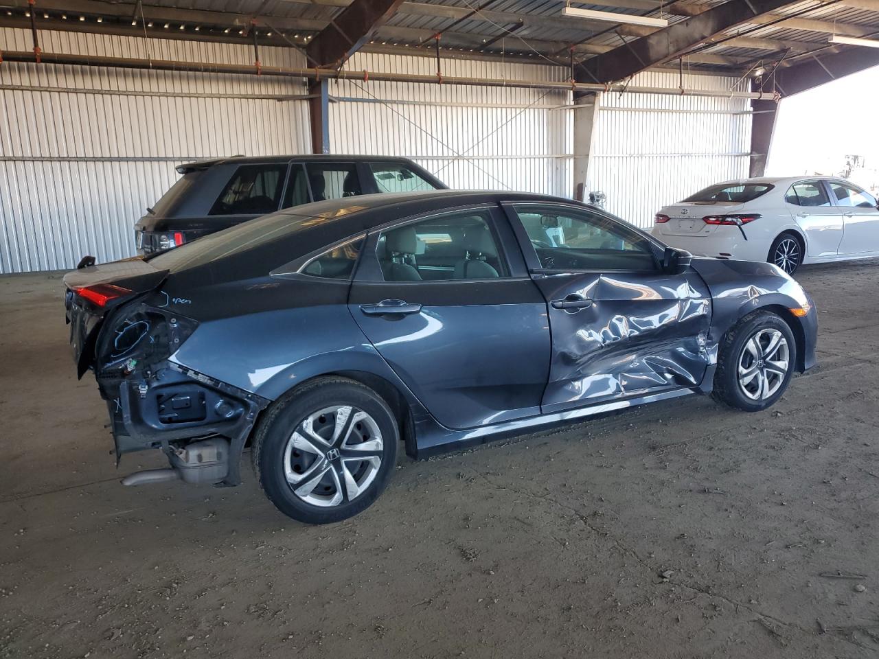 2017 Honda Civic VIN 2HGFC2F51HH572865 Copart auction photo, rear end / side damage thumbnail 3