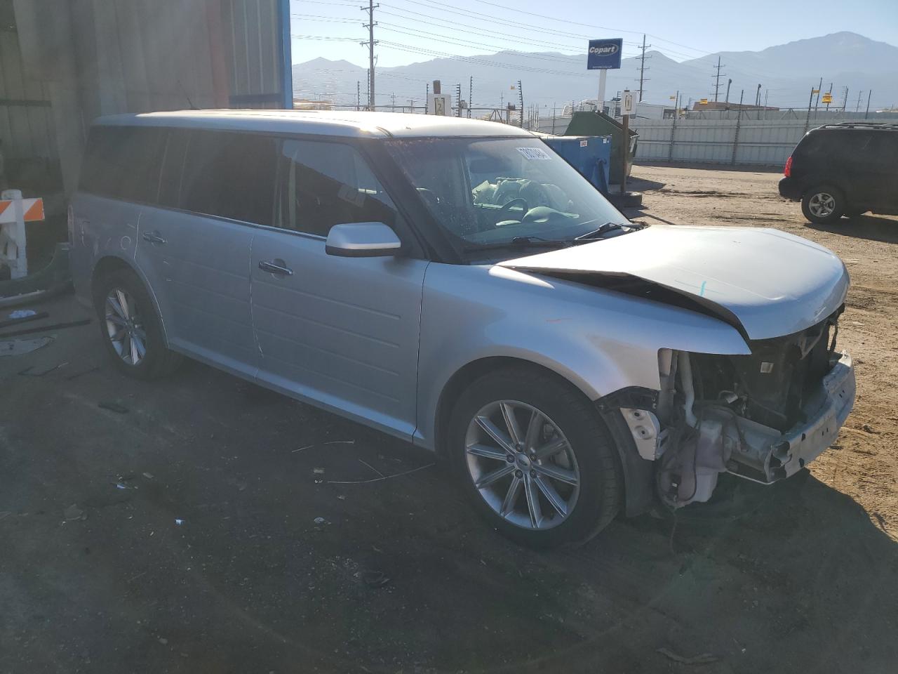 2015 Ford Flex VIN 2FMHK6D84FBA07441 Copart auction photo, front end / side damage thumbnail 4
