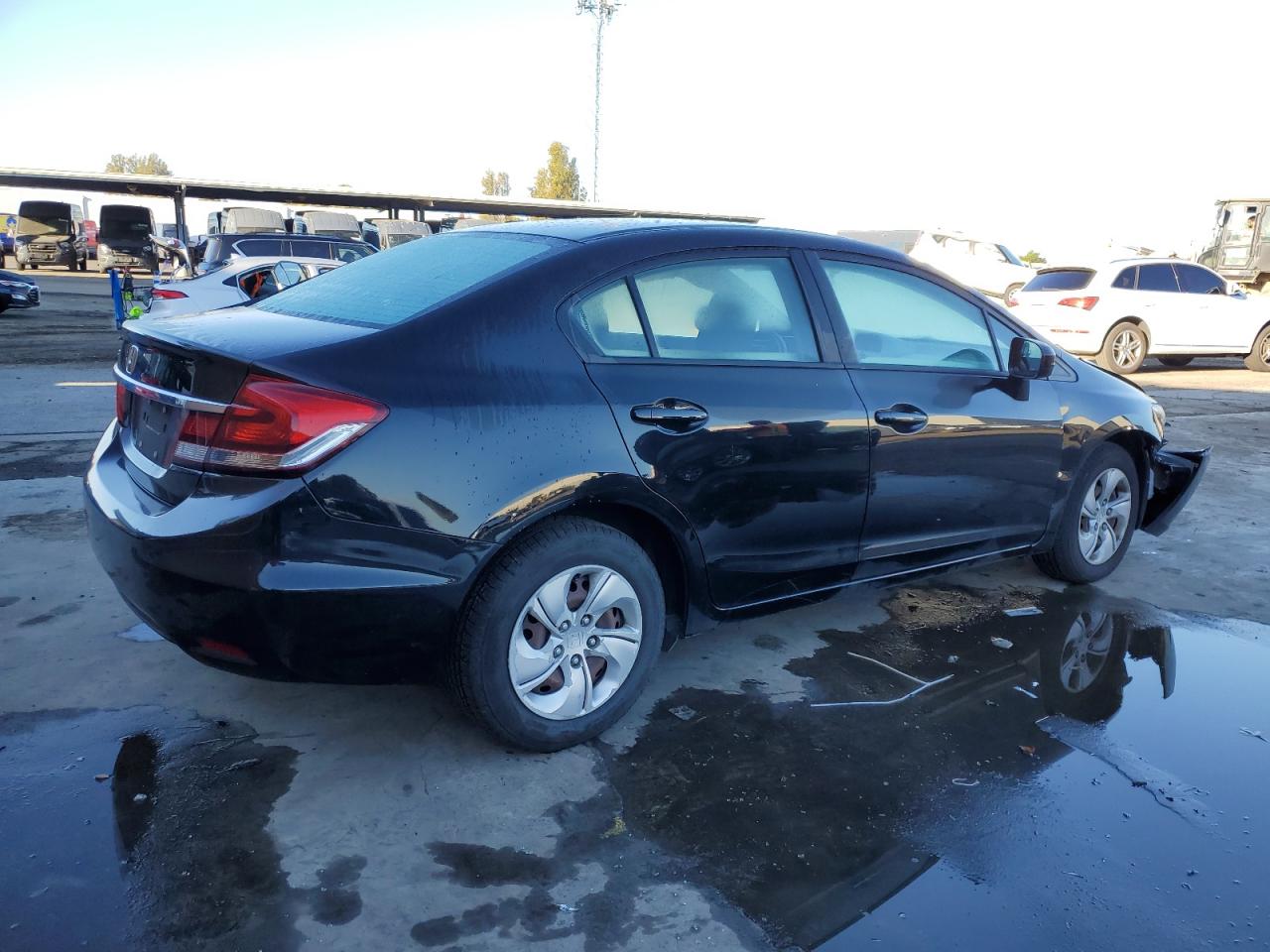 2014 Honda Civic VIN 19XFB2F57EE270201 Copart auction photo, front end / side damage thumbnail 3