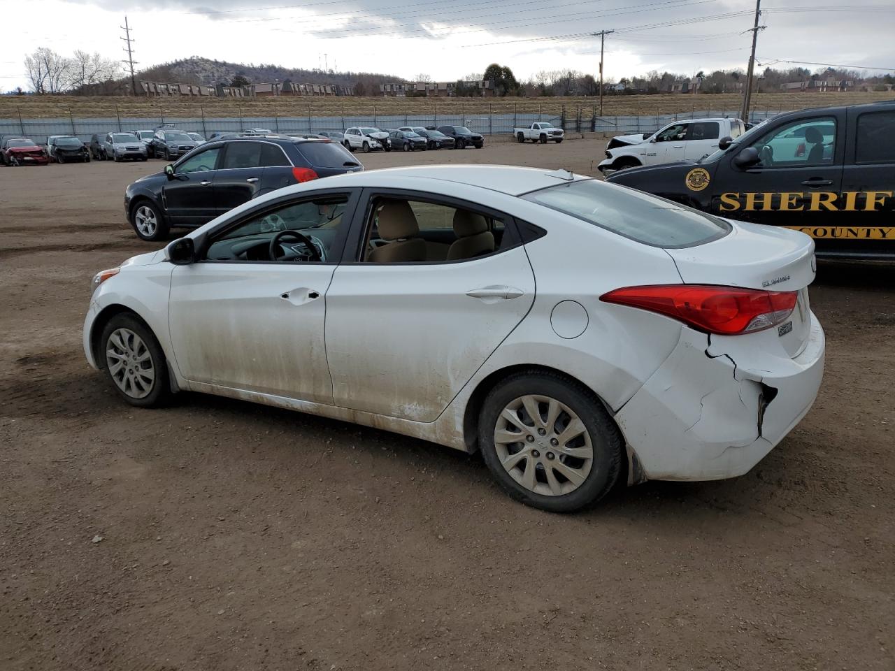 2012 Hyundai Elantra VIN 5NPDH4AE3CH110575 Copart auction photo, vandalism / rear end damage thumbnail 2