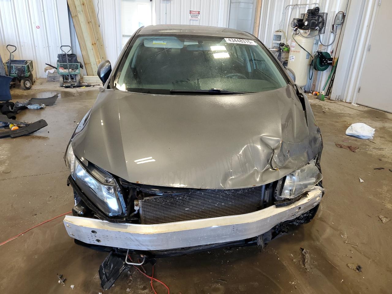 2013 Honda Civic VIN 19XFB2F56DE086205 Copart auction photo, front end / side damage thumbnail 5