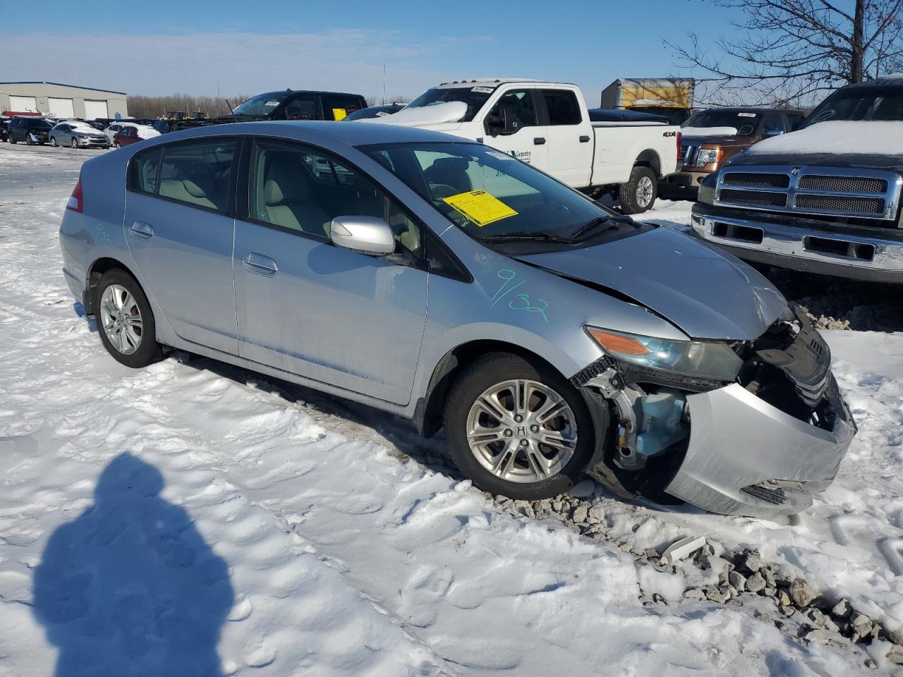 2010 Honda Insight VIN JHMZE2H76AS000577 Copart auction photo, all over damage thumbnail 4