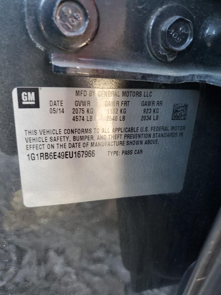 2014 Chevrolet Volt VIN 1G1RB6E49EU167966 Copart auction photo, front end damage thumbnail 13