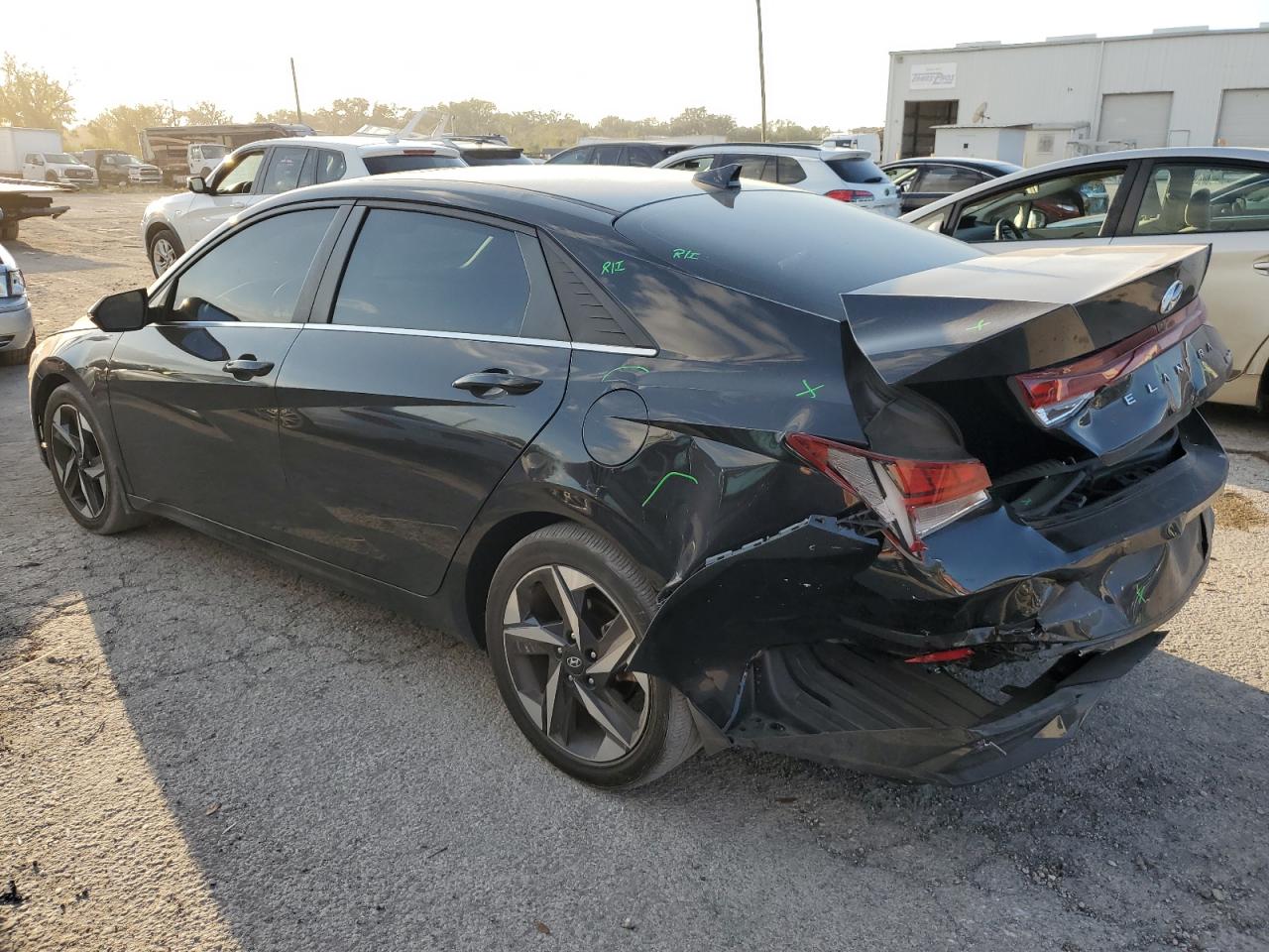 2023 Hyundai Elantra VIN 5NPLP4AG5PH114598 Copart auction photo, rear end / minor dent/scratches damage thumbnail 2