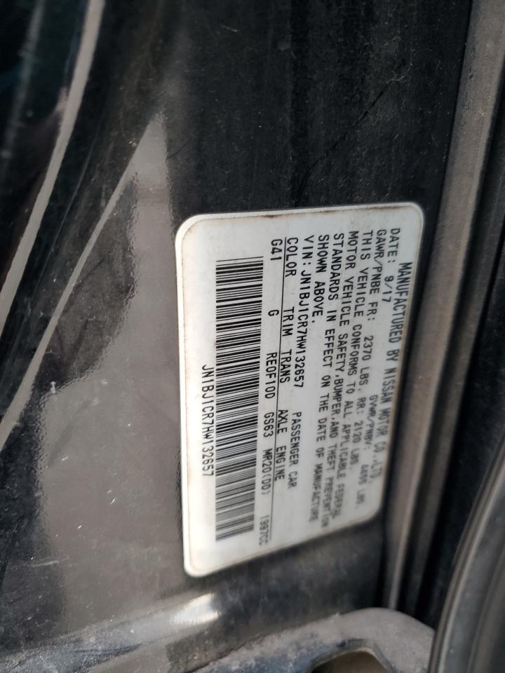 2017 Nissan Rogue VIN JN1BJ1CR7HW132657 Copart auction photo, rear end / front end damage thumbnail 13