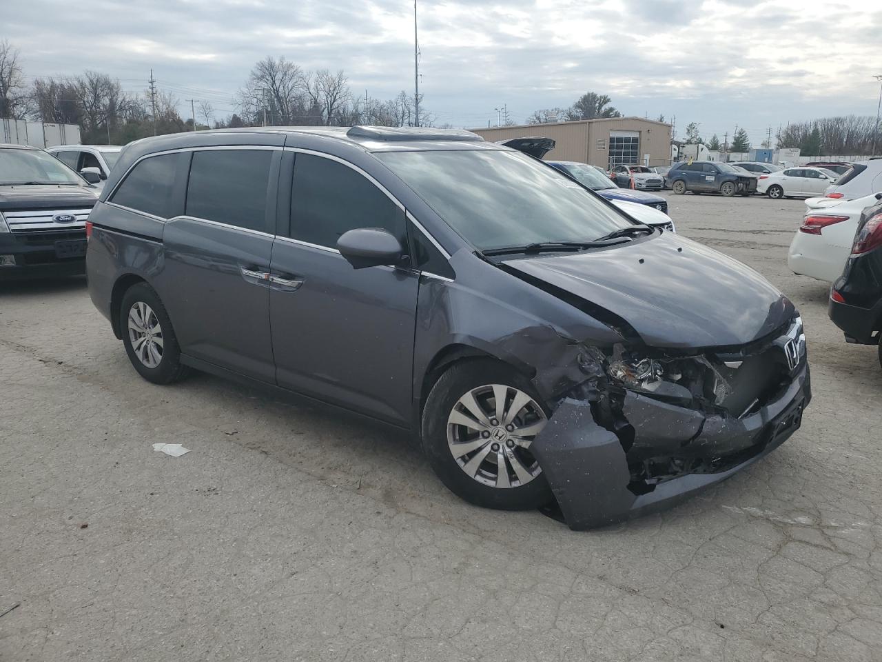 2016 Honda Odyssey VIN 5FNRL5H63GB103705 Copart auction photo, front end / side damage thumbnail 4