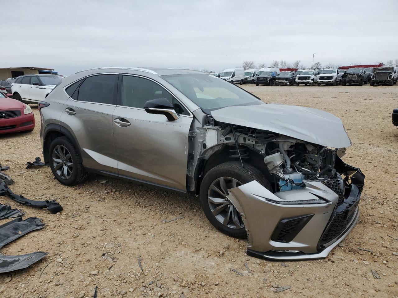 2020 Lexus NX VIN JTJSARBZ8L5007725 Copart auction photo, front end damage thumbnail 4